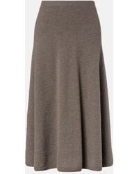 The Row - Masini Cashmere Midi Skirt - Lyst