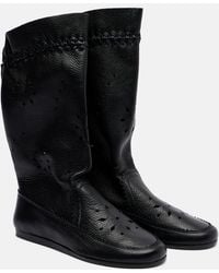 Isabel Marant - Welky Laser-Cut Leather Mid-Calf Boots - Lyst