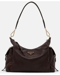 Prada - Explore Large Leather Shoulder Bag - Lyst