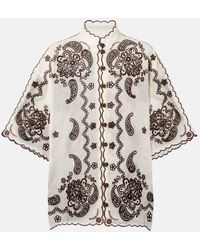 Zimmermann - Ascension Embroidered Linen Shirt - Lyst