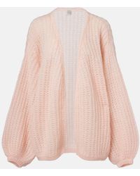 TOTEME - Open-Knit Oversized Mohair-Blend Cardigan - Lyst