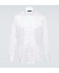 Thom Sweeney - Cotton-Blend Poplin Tuxedo Shirt - Lyst