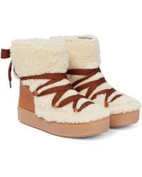See By Chloé Charlee Leather And Shearling Boots - Brown