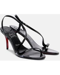 Christian Louboutin - Rosa Z 80 Patent Leather Sandals - Lyst