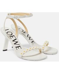 Loewe - Paula's Ibiza Petal Daisy Floral-applique Leather Sandals - Lyst