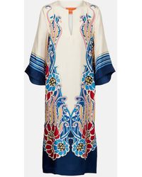 La DoubleJ - Caftan Imprime En Satin De Soie - Lyst