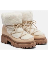 Yves Salomon - Shearling And Leather Ankle Boots - Lyst