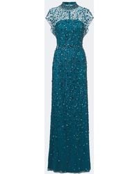 Jenny Packham - Crystal Drop Embellished Gown - Lyst