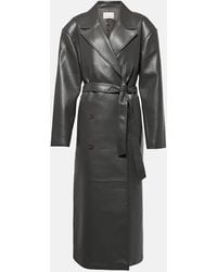 Frankie Shop - Tina Faux Leather Trench Coat - Lyst