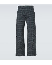 Kiko Kostadinov - Kraner Checked Cotton-Blend Wide-Leg Pants - Lyst