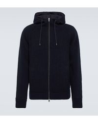 Herno - Ribbed-knit Hooded Wool Jacket - Lyst