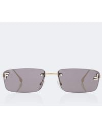 Fendi - First Crystal Rectangular Sunglasses - Lyst