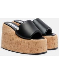 The Attico - Mochi Leather Platform Slides - Lyst