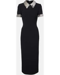 David Koma - Embellished Cady Midi Dress - Lyst