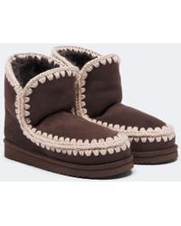 Mou - 18 Shearling-Lined Suede Ankle Boots - Lyst