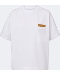 Bottega Veneta - Intrecciato Cotton Jersey T-Shirt - Lyst