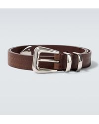 Brunello Cucinelli - Debossed Leather Belt - Lyst