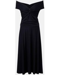 Dorothee Schumacher - Soft Drape Off-Shoulder Midi Dress - Lyst