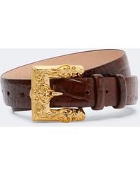 Magda Butrym - Croc-Effect Leather Belt - Lyst