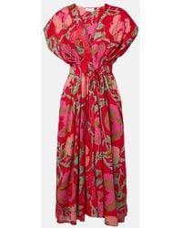 Velvet - Leilani Printed Cotton Midi Dress - Lyst