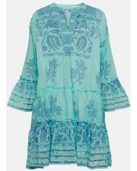 Juliet Dunn - Printed Cotton Minidress - Lyst