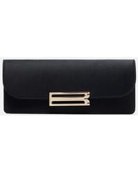 Victoria Beckham - Dorian East-West Satin Clutch - Lyst