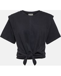 Isabel Marant - Zelikia Gathered Cotton Crop Top - Lyst