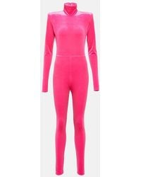 Alexandre Vauthier - Turtleneck Velvet Jumpsuit - Lyst