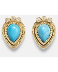 Ileana Makri - Tiara 18Kt Drop Earrings With Diamonds And - Lyst