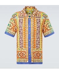 Etro - Patterned Basket Shirt With Short Sleeves - Lyst