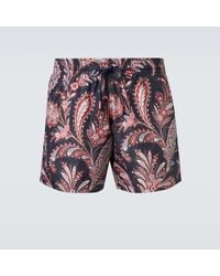 Etro - Paisley Printed Swim Trunks - Lyst