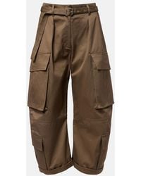 Acne Studios - Pama Cropped Cotton Twill Barrel-Leg Cargo Pants - Lyst