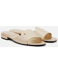 Jimmy Choo - Dina Metallic Leather Slides - Lyst