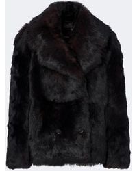Nili Lotan - Cleophee Double-Breasted Shearling Jacket - Lyst