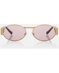 Versace - Medusa Deco Oval Sunglasses - Lyst