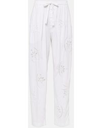 Isabel Marant - Hectorina Broderie Anglaise Wide-Leg Pants - Lyst