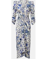 Isabel Marant - Albini Floral Silk-Blend Midi Dress - Lyst