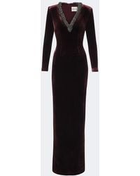 Roland Mouret - Embellished Velvet Gown - Lyst