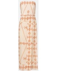 Johanna Ortiz - Printed Linen Maxi Dress - Lyst