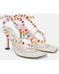 Jimmy Choo - Sandales Amiral 90 En Cuir A Ornements - Lyst