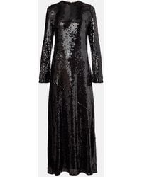 ROTATE BIRGER CHRISTENSEN - Robe Longue A Sequins - Lyst
