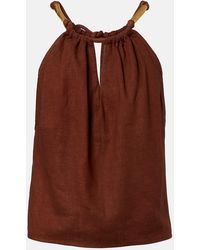 ViX - Janet Linen-Blend Top - Lyst