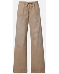 Acne Studios - Cotton Twill Wide-Leg Pants - Lyst