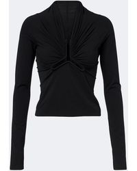 Rick Owens - Allanah Gathered Jersey Top - Lyst