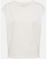 Lemaire - Cotton And Linen Jersey T-shirt - Lyst
