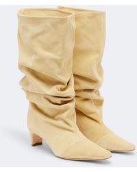 STAUD - Wally Suede Mid-Calf Boots - Lyst