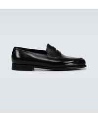 John Lobb - Lopez Leather Loafers - Lyst