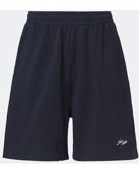Acne Studios - Logo Embroidered Cotton Fleece Shorts - Lyst