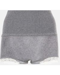 Magda Butrym - High-Rise Shorts Aus Kaschmir Mit Spitze - Lyst
