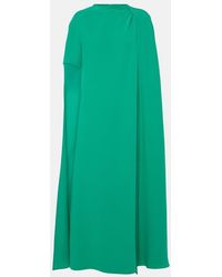 Valentino - Cady Couture Caped Midi Dress - Lyst